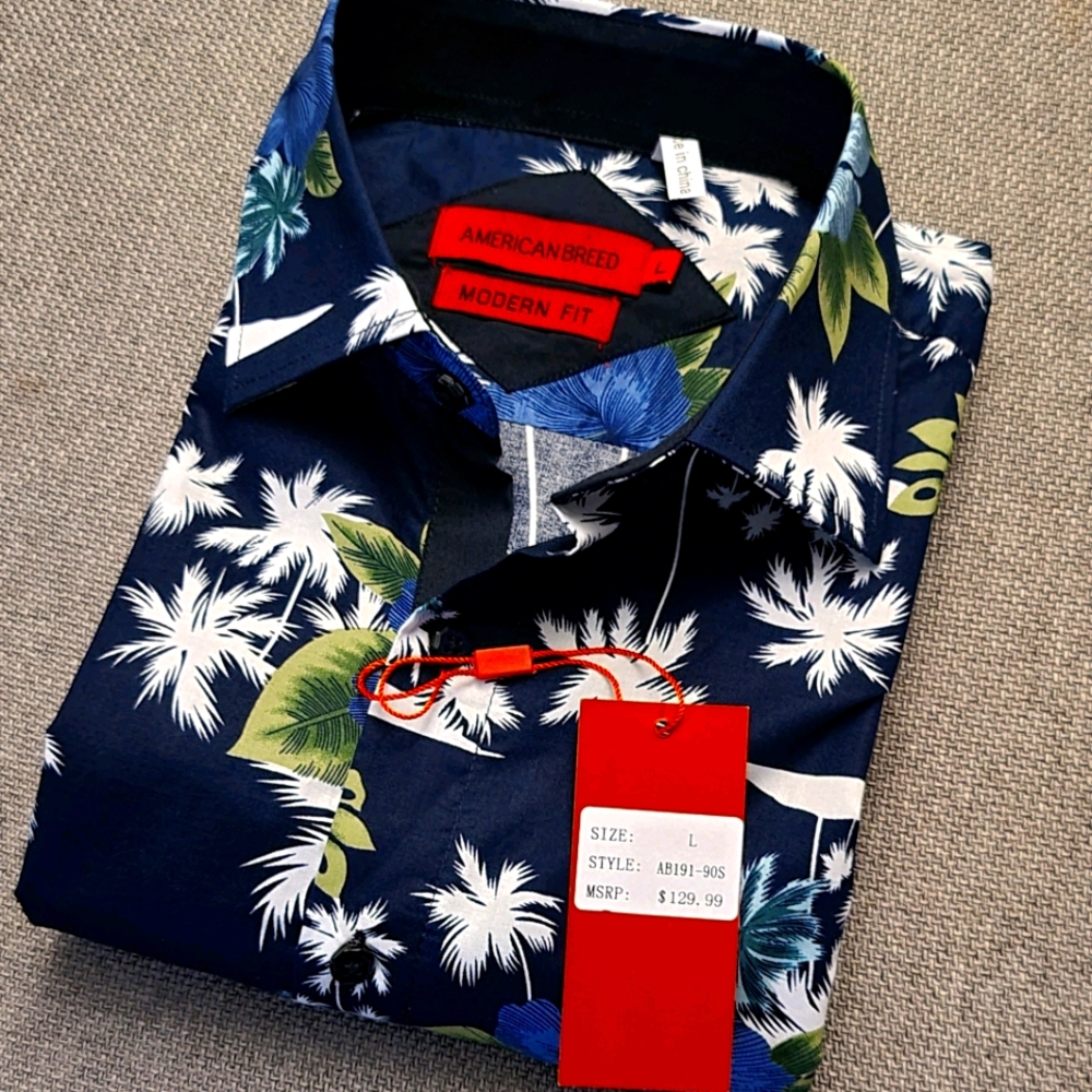 Men's Full Button Down Hawaiian Shirt